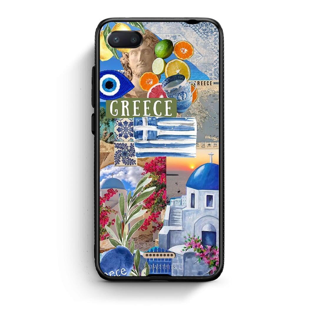 Xiaomi Redmi 6A All Greek Θήκη από τη Smartfits με σχέδιο στο πίσω μέρος και μαύρο περίβλημα | Smartphone case with colorful back and black bezels by Smartfits