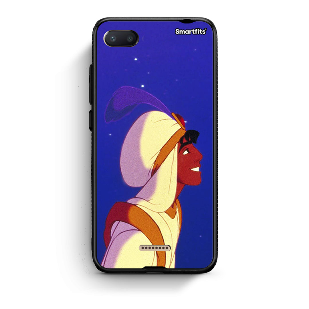 Xiaomi Redmi 6A Alladin And Jasmine Love 1 θήκη από τη Smartfits με σχέδιο στο πίσω μέρος και μαύρο περίβλημα | Smartphone case with colorful back and black bezels by Smartfits