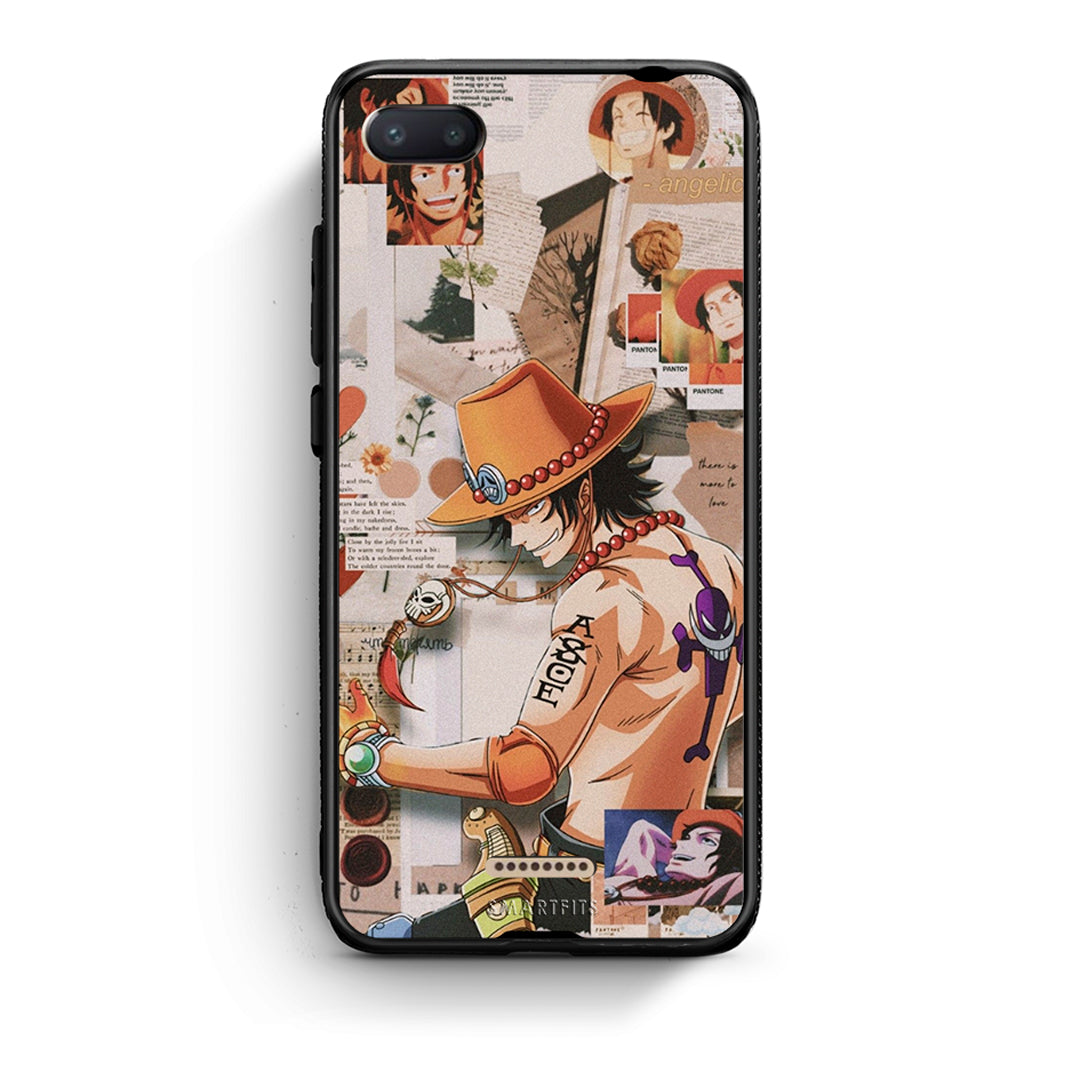 Xiaomi Redmi 6A Anime Collage θήκη από τη Smartfits με σχέδιο στο πίσω μέρος και μαύρο περίβλημα | Smartphone case with colorful back and black bezels by Smartfits