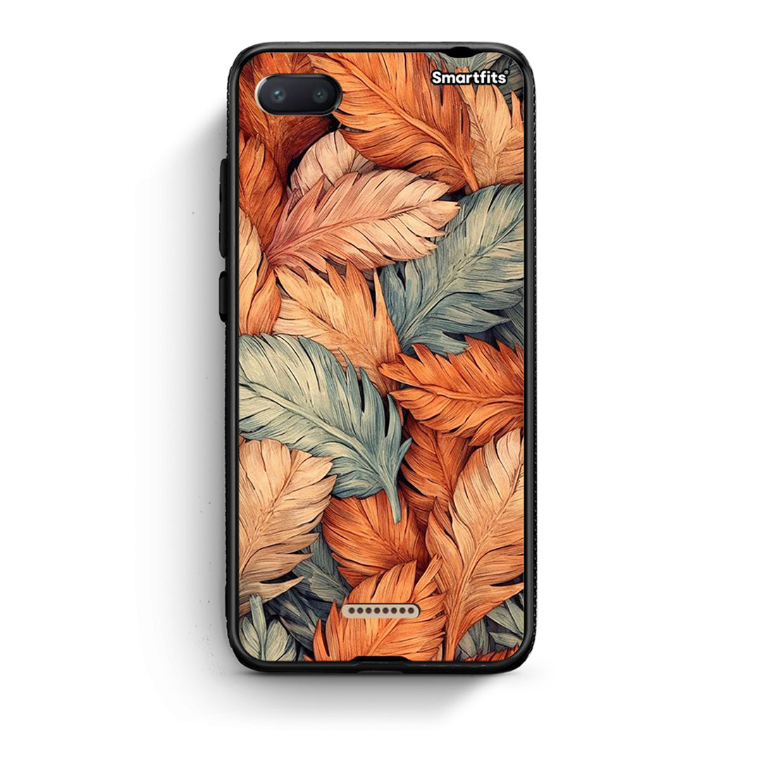 Xiaomi Redmi 6A Autumn Leaves Θήκη από τη Smartfits με σχέδιο στο πίσω μέρος και μαύρο περίβλημα | Smartphone case with colorful back and black bezels by Smartfits