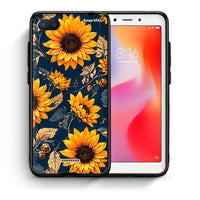 Thumbnail for Θήκη Xiaomi Redmi 6A Autumn Sunflowers από τη Smartfits με σχέδιο στο πίσω μέρος και μαύρο περίβλημα | Xiaomi Redmi 6A Autumn Sunflowers case with colorful back and black bezels