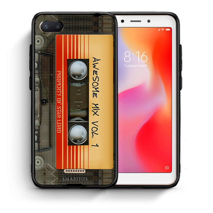 Θήκη Xiaomi Redmi 6A Awesome Mix από τη Smartfits με σχέδιο στο πίσω μέρος και μαύρο περίβλημα | Xiaomi Redmi 6A Awesome Mix case with colorful back and black bezels