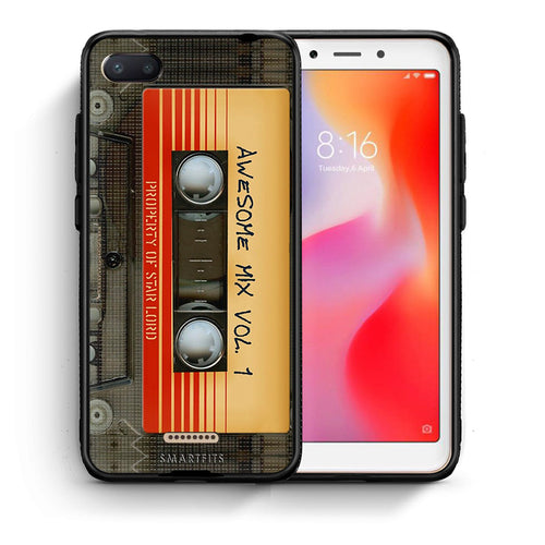 Θήκη Xiaomi Redmi 6A Awesome Mix από τη Smartfits με σχέδιο στο πίσω μέρος και μαύρο περίβλημα | Xiaomi Redmi 6A Awesome Mix case with colorful back and black bezels