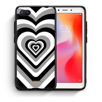 Thumbnail for Θήκη Xiaomi Redmi 6A Black Hearts από τη Smartfits με σχέδιο στο πίσω μέρος και μαύρο περίβλημα | Xiaomi Redmi 6A Black Hearts case with colorful back and black bezels