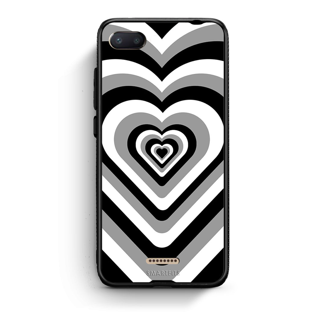 Xiaomi Redmi 6A Black Hearts θήκη από τη Smartfits με σχέδιο στο πίσω μέρος και μαύρο περίβλημα | Smartphone case with colorful back and black bezels by Smartfits