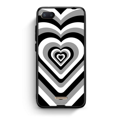 Xiaomi Redmi 6A Black Hearts θήκη από τη Smartfits με σχέδιο στο πίσω μέρος και μαύρο περίβλημα | Smartphone case with colorful back and black bezels by Smartfits