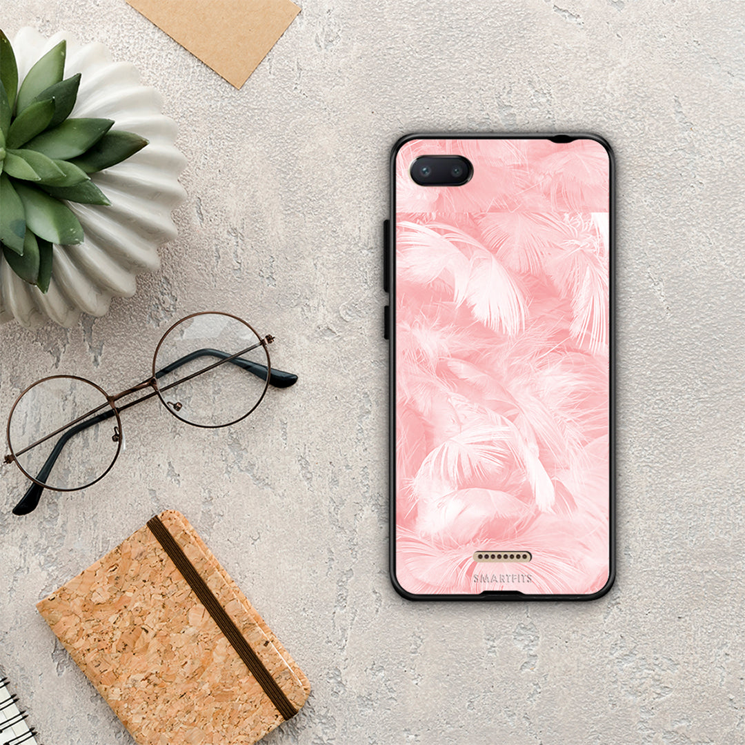 Boho Pink Feather - Xiaomi Redmi 6A θήκη