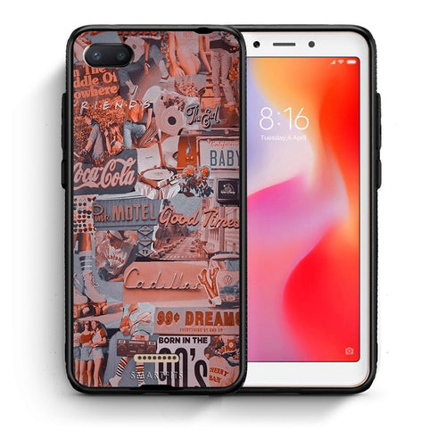 Θήκη Xiaomi Redmi 6A Born In 90s από τη Smartfits με σχέδιο στο πίσω μέρος και μαύρο περίβλημα | Xiaomi Redmi 6A Born In 90s case with colorful back and black bezels