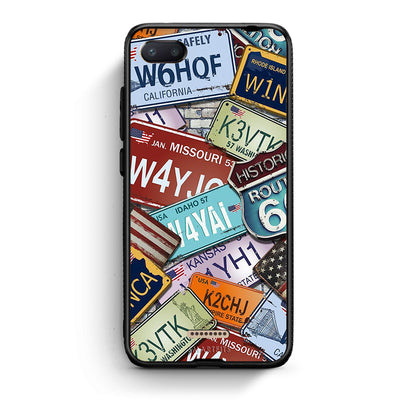 Xiaomi Redmi 6A Car Plates θήκη από τη Smartfits με σχέδιο στο πίσω μέρος και μαύρο περίβλημα | Smartphone case with colorful back and black bezels by Smartfits