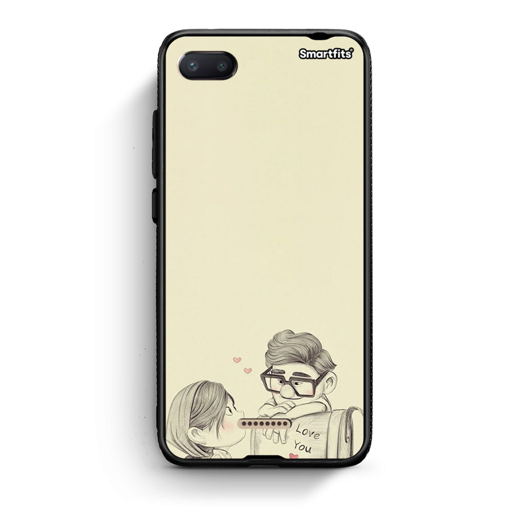 Xiaomi Redmi 6A Carl And Ellie θήκη από τη Smartfits με σχέδιο στο πίσω μέρος και μαύρο περίβλημα | Smartphone case with colorful back and black bezels by Smartfits