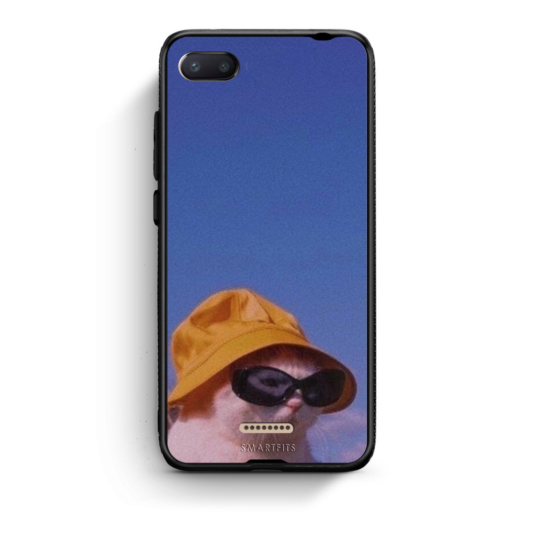 Xiaomi Redmi 6A Cat Diva θήκη από τη Smartfits με σχέδιο στο πίσω μέρος και μαύρο περίβλημα | Smartphone case with colorful back and black bezels by Smartfits