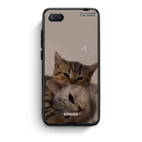 Thumbnail for Xiaomi Redmi 6A Cats In Love Θήκη από τη Smartfits με σχέδιο στο πίσω μέρος και μαύρο περίβλημα | Smartphone case with colorful back and black bezels by Smartfits