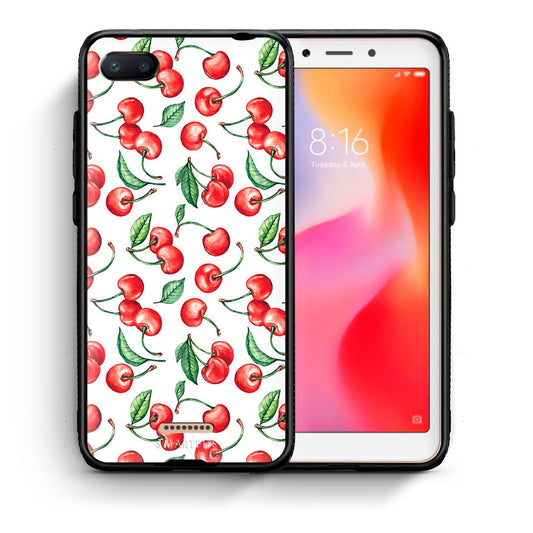 Θήκη Xiaomi Redmi 6A Cherry Summer από τη Smartfits με σχέδιο στο πίσω μέρος και μαύρο περίβλημα | Xiaomi Redmi 6A Cherry Summer case with colorful back and black bezels
