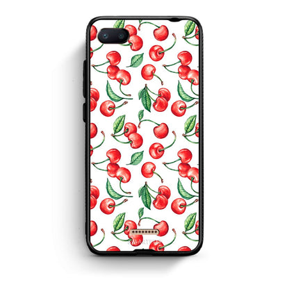 Xiaomi Redmi 6A Cherry Summer θήκη από τη Smartfits με σχέδιο στο πίσω μέρος και μαύρο περίβλημα | Smartphone case with colorful back and black bezels by Smartfits