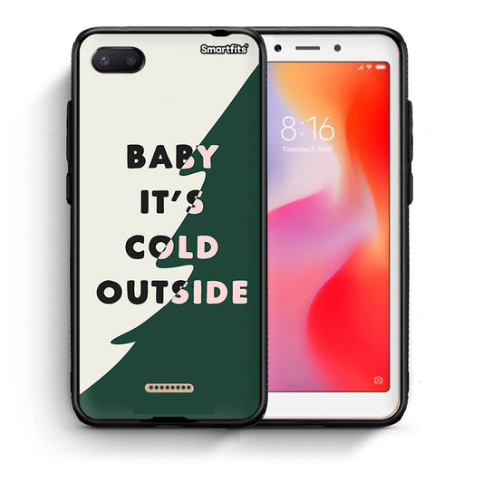 Θήκη Xiaomi Redmi 6A Cold Outside από τη Smartfits με σχέδιο στο πίσω μέρος και μαύρο περίβλημα | Xiaomi Redmi 6A Cold Outside case with colorful back and black bezels