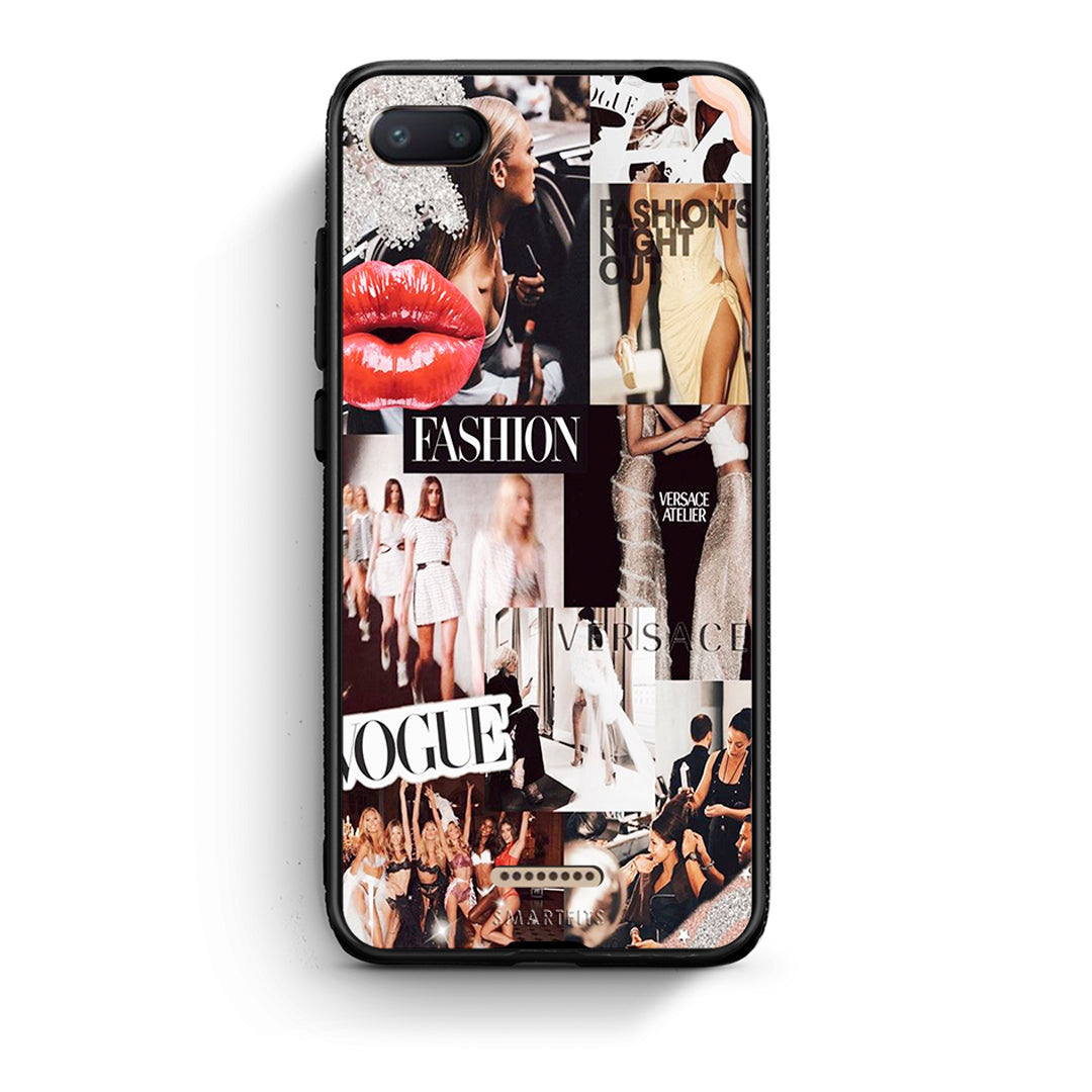 Xiaomi Redmi 6A Collage Fashion Θήκη Αγίου Βαλεντίνου από τη Smartfits με σχέδιο στο πίσω μέρος και μαύρο περίβλημα | Smartphone case with colorful back and black bezels by Smartfits