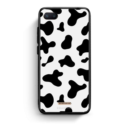 Xiaomi Redmi 6A Cow Print θήκη από τη Smartfits με σχέδιο στο πίσω μέρος και μαύρο περίβλημα | Smartphone case with colorful back and black bezels by Smartfits
