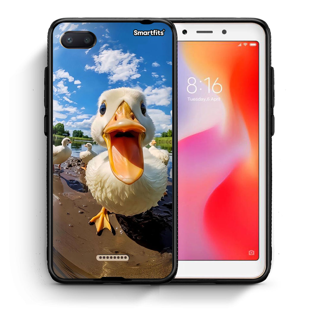 Θήκη Xiaomi Redmi 6A Duck Face από τη Smartfits με σχέδιο στο πίσω μέρος και μαύρο περίβλημα | Xiaomi Redmi 6A Duck Face case with colorful back and black bezels