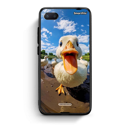 Xiaomi Redmi 6A Duck Face θήκη από τη Smartfits με σχέδιο στο πίσω μέρος και μαύρο περίβλημα | Smartphone case with colorful back and black bezels by Smartfits