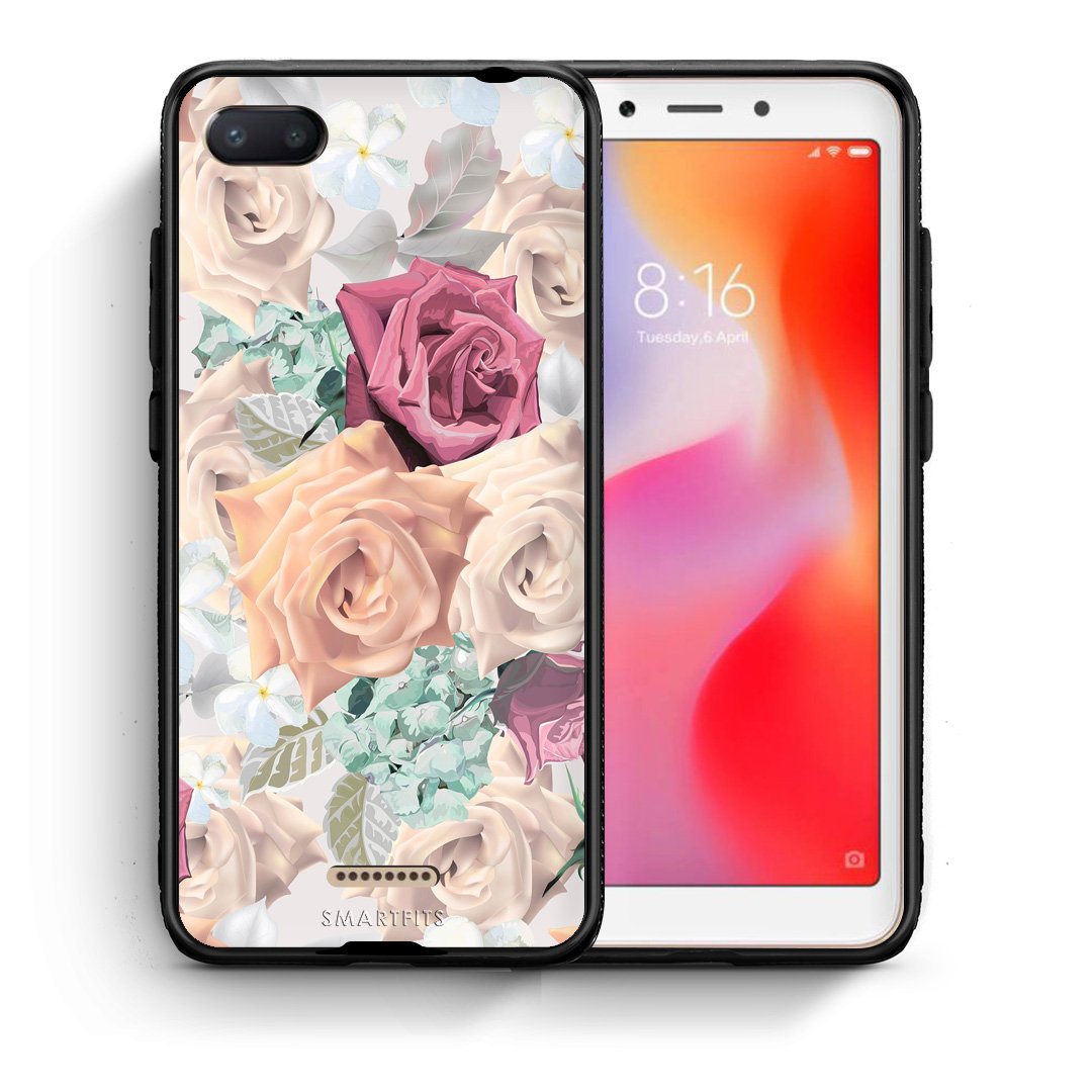 Θήκη Xiaomi Redmi 6A Bouquet Floral από τη Smartfits με σχέδιο στο πίσω μέρος και μαύρο περίβλημα | Xiaomi Redmi 6A Bouquet Floral case with colorful back and black bezels