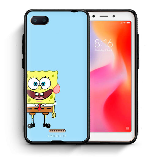 Θήκη Xiaomi Redmi 6A Friends Bob από τη Smartfits με σχέδιο στο πίσω μέρος και μαύρο περίβλημα | Xiaomi Redmi 6A Friends Bob case with colorful back and black bezels