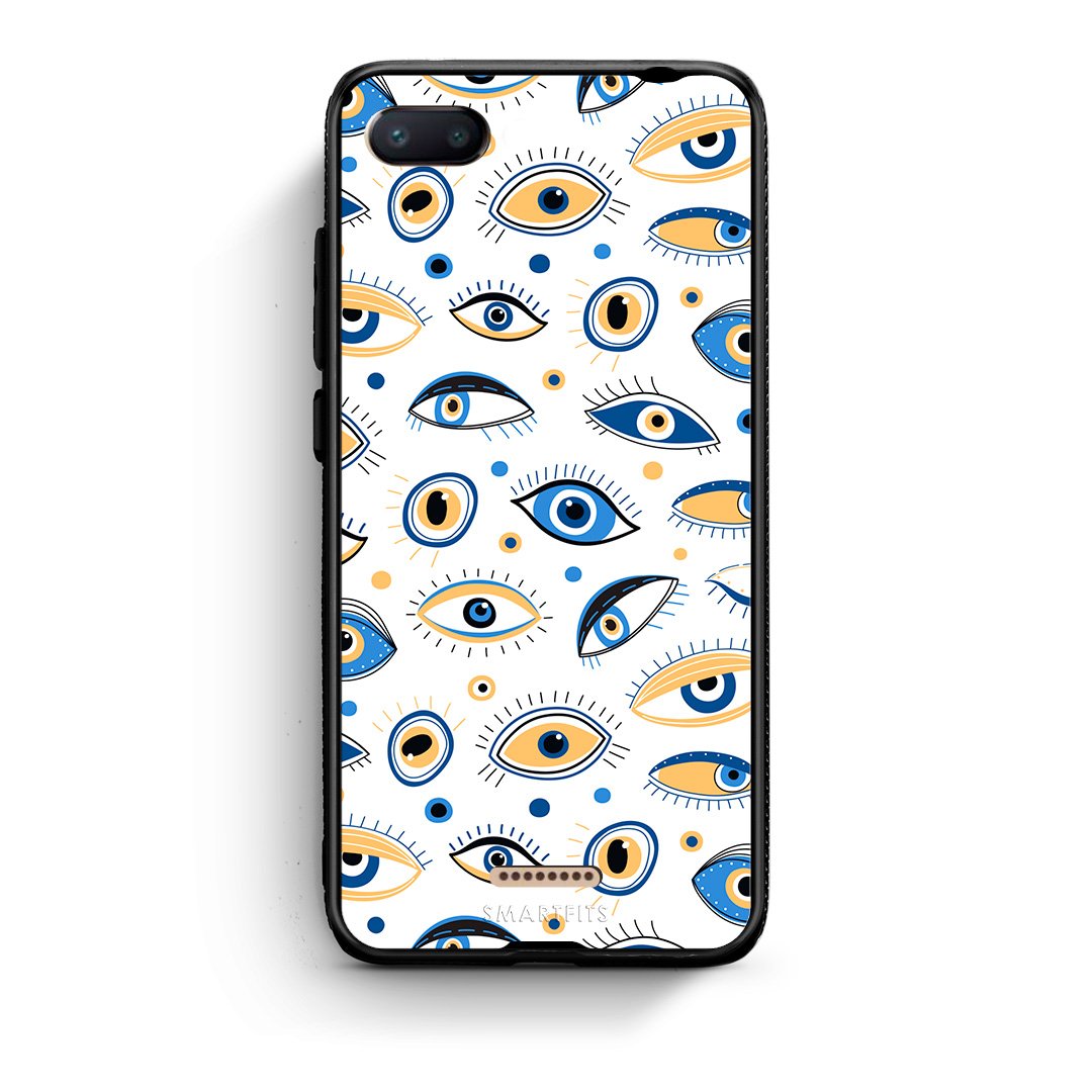 Xiaomi Redmi 6A Ftou Ftou θήκη από τη Smartfits με σχέδιο στο πίσω μέρος και μαύρο περίβλημα | Smartphone case with colorful back and black bezels by Smartfits