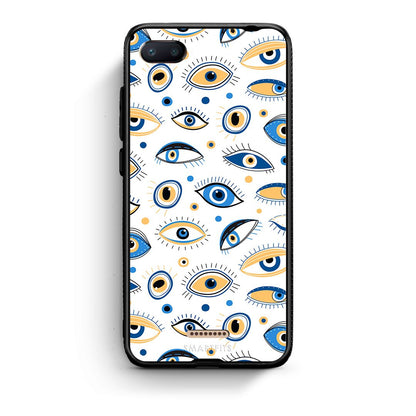 Xiaomi Redmi 6A Ftou Ftou θήκη από τη Smartfits με σχέδιο στο πίσω μέρος και μαύρο περίβλημα | Smartphone case with colorful back and black bezels by Smartfits