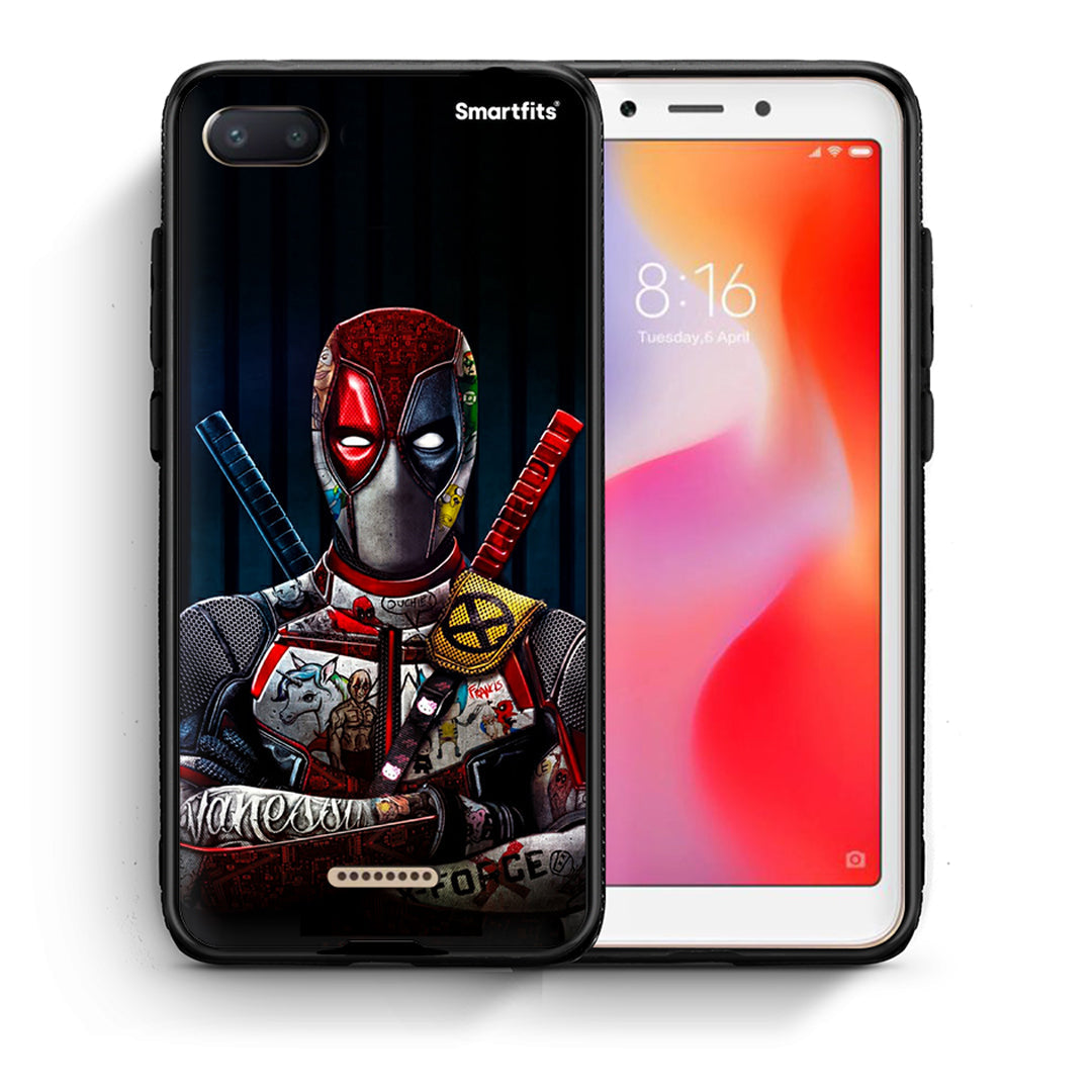 Θήκη Xiaomi Redmi 6A Funny Guy από τη Smartfits με σχέδιο στο πίσω μέρος και μαύρο περίβλημα | Xiaomi Redmi 6A Funny Guy case with colorful back and black bezels