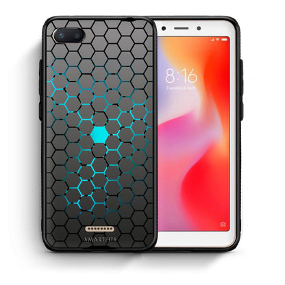 Θήκη Xiaomi Redmi 6A Hexagonal Geometric από τη Smartfits με σχέδιο στο πίσω μέρος και μαύρο περίβλημα | Xiaomi Redmi 6A Hexagonal Geometric case with colorful back and black bezels