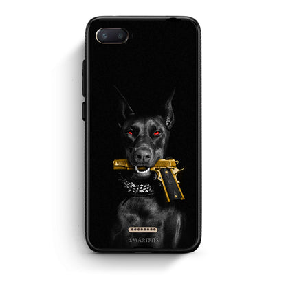Xiaomi Redmi 6A Golden Gun Θήκη Αγίου Βαλεντίνου από τη Smartfits με σχέδιο στο πίσω μέρος και μαύρο περίβλημα | Smartphone case with colorful back and black bezels by Smartfits