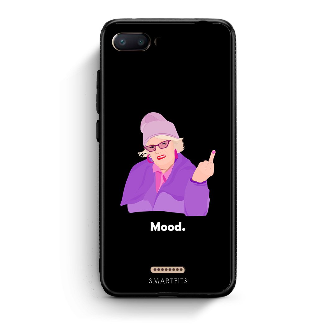 Xiaomi Redmi 6A Grandma Mood Black θήκη από τη Smartfits με σχέδιο στο πίσω μέρος και μαύρο περίβλημα | Smartphone case with colorful back and black bezels by Smartfits