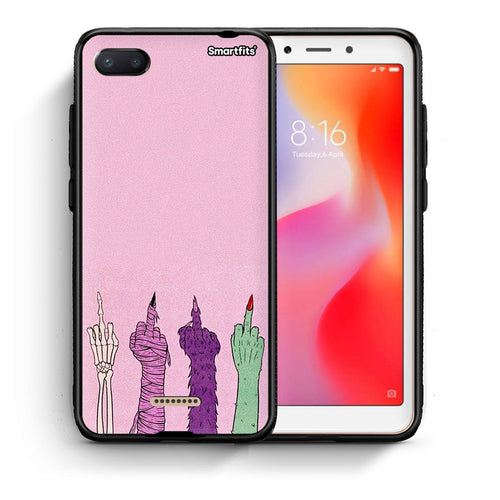 Θήκη Xiaomi Redmi 6A Halloween Be A Lady από τη Smartfits με σχέδιο στο πίσω μέρος και μαύρο περίβλημα | Xiaomi Redmi 6A Halloween Be A Lady case with colorful back and black bezels
