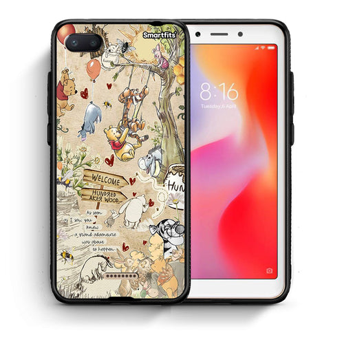 Θήκη Xiaomi Redmi 6A Happy Friends από τη Smartfits με σχέδιο στο πίσω μέρος και μαύρο περίβλημα | Xiaomi Redmi 6A Happy Friends case with colorful back and black bezels