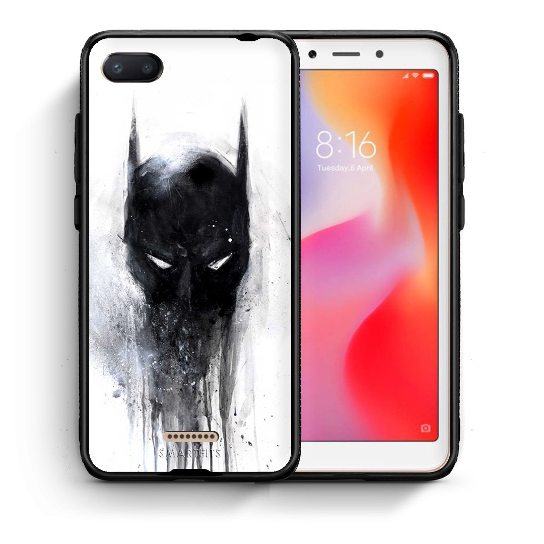 Θήκη Xiaomi Redmi 6A Paint Bat Hero από τη Smartfits με σχέδιο στο πίσω μέρος και μαύρο περίβλημα | Xiaomi Redmi 6A Paint Bat Hero case with colorful back and black bezels