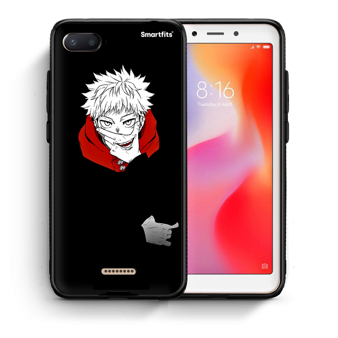 Θήκη Xiaomi Redmi 6A Itadori Anime από τη Smartfits με σχέδιο στο πίσω μέρος και μαύρο περίβλημα | Xiaomi Redmi 6A Itadori Anime case with colorful back and black bezels
