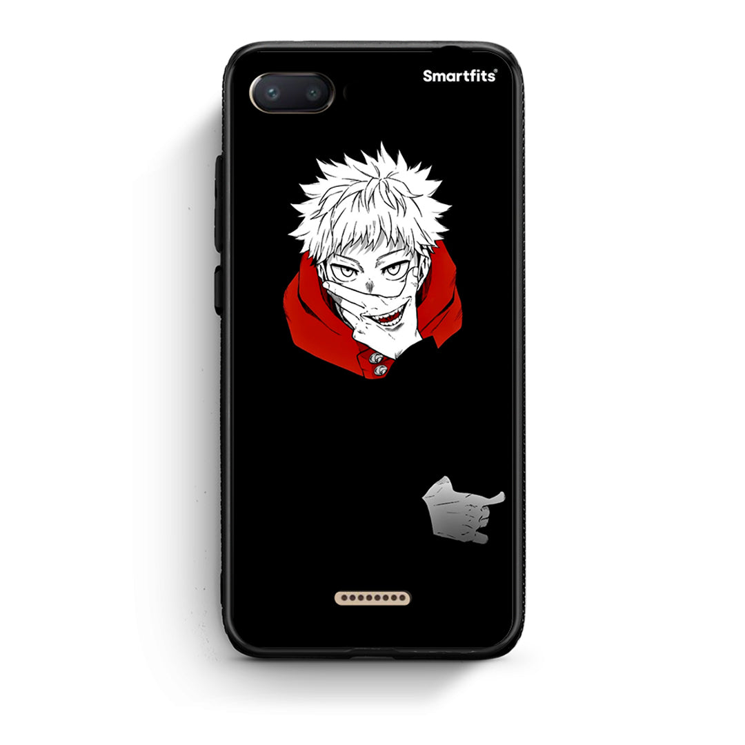 Xiaomi Redmi 6A Itadori Anime θήκη από τη Smartfits με σχέδιο στο πίσω μέρος και μαύρο περίβλημα | Smartphone case with colorful back and black bezels by Smartfits
