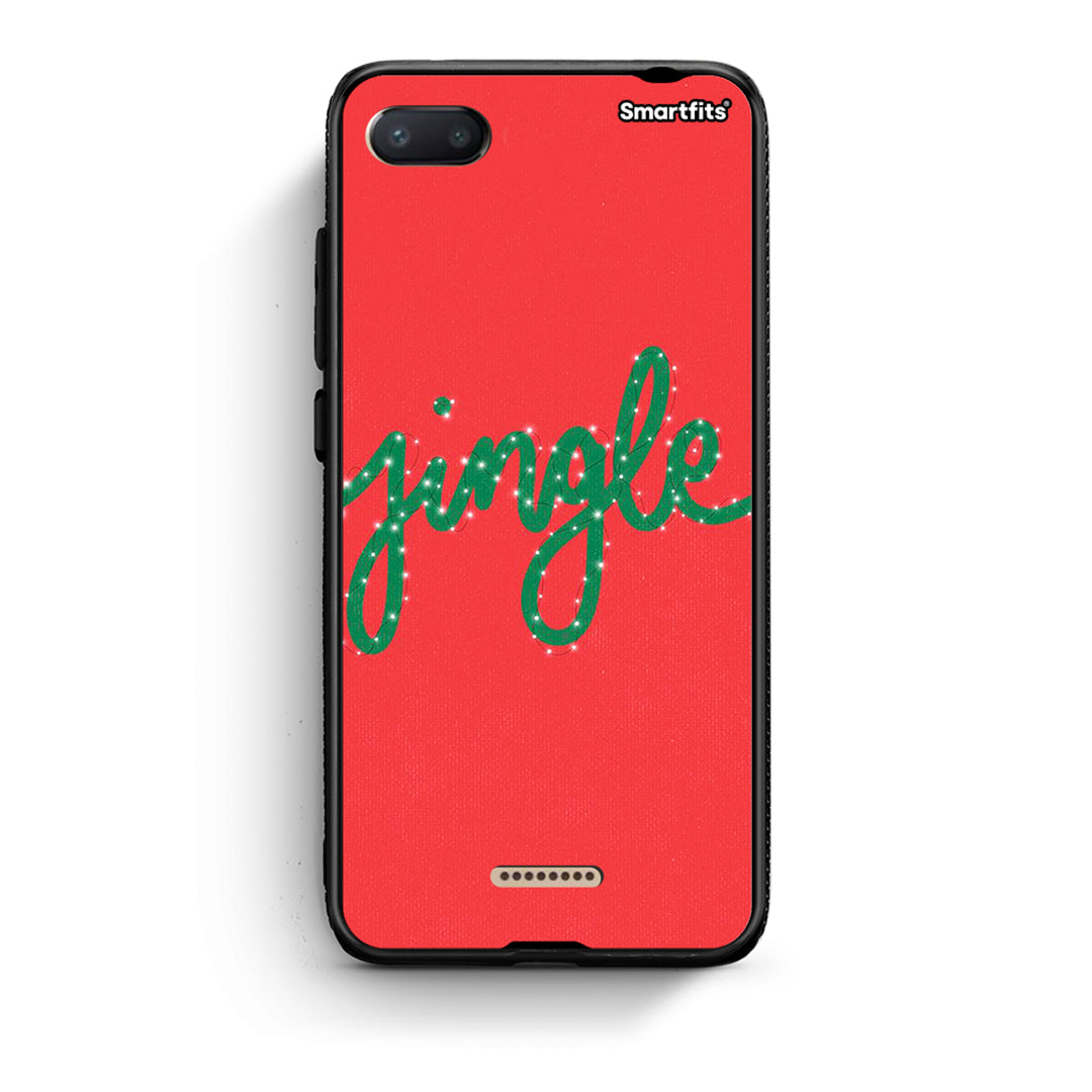 Xiaomi Redmi 6A Jingle Xmas θήκη από τη Smartfits με σχέδιο στο πίσω μέρος και μαύρο περίβλημα | Smartphone case with colorful back and black bezels by Smartfits