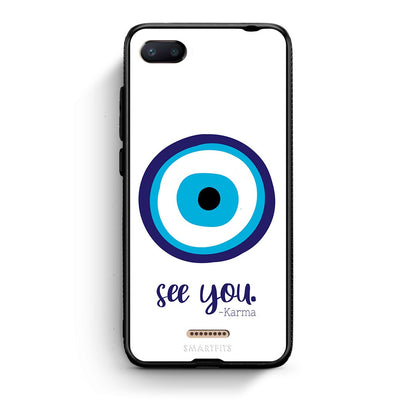 Xiaomi Redmi 6A Karma Says θήκη από τη Smartfits με σχέδιο στο πίσω μέρος και μαύρο περίβλημα | Smartphone case with colorful back and black bezels by Smartfits