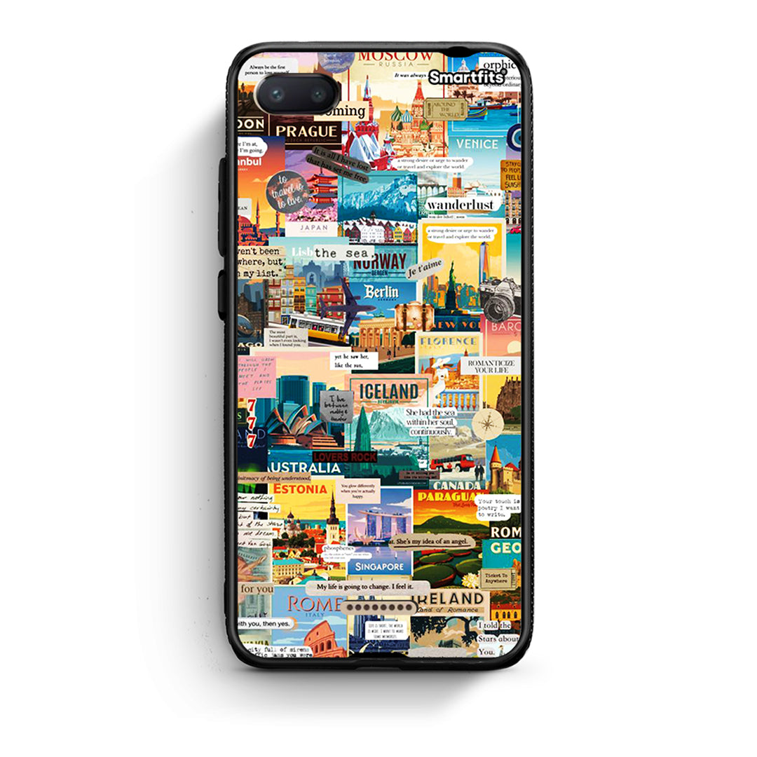 Xiaomi Redmi 6A Live To Travel θήκη από τη Smartfits με σχέδιο στο πίσω μέρος και μαύρο περίβλημα | Smartphone case with colorful back and black bezels by Smartfits
