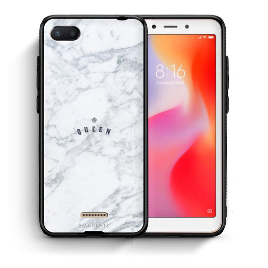 Θήκη Xiaomi Redmi 6A Queen Marble από τη Smartfits με σχέδιο στο πίσω μέρος και μαύρο περίβλημα | Xiaomi Redmi 6A Queen Marble case with colorful back and black bezels