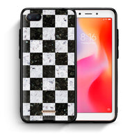 Thumbnail for Θήκη Xiaomi Redmi 6A Square Geometric Marble από τη Smartfits με σχέδιο στο πίσω μέρος και μαύρο περίβλημα | Xiaomi Redmi 6A Square Geometric Marble case with colorful back and black bezels