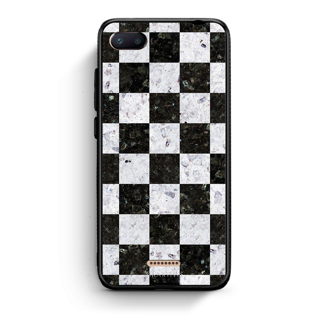 4 - Xiaomi Redmi 6A Square Geometric Marble case, cover, bumper