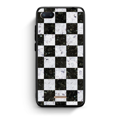 4 - Xiaomi Redmi 6A Square Geometric Marble case, cover, bumper