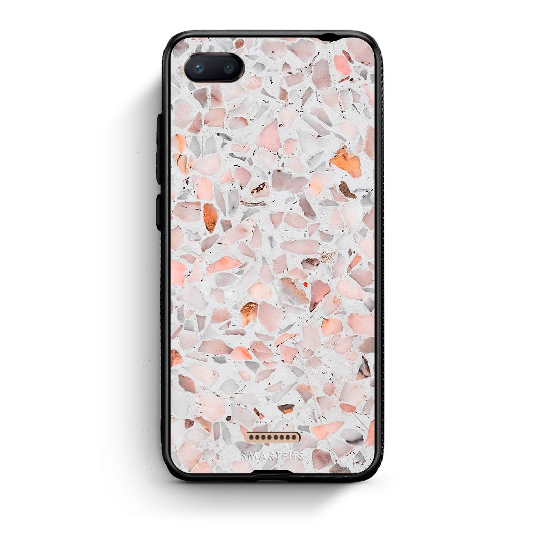 Xiaomi Redmi 6A Marble Terrazzo θήκη από τη Smartfits με σχέδιο στο πίσω μέρος και μαύρο περίβλημα | Smartphone case with colorful back and black bezels by Smartfits