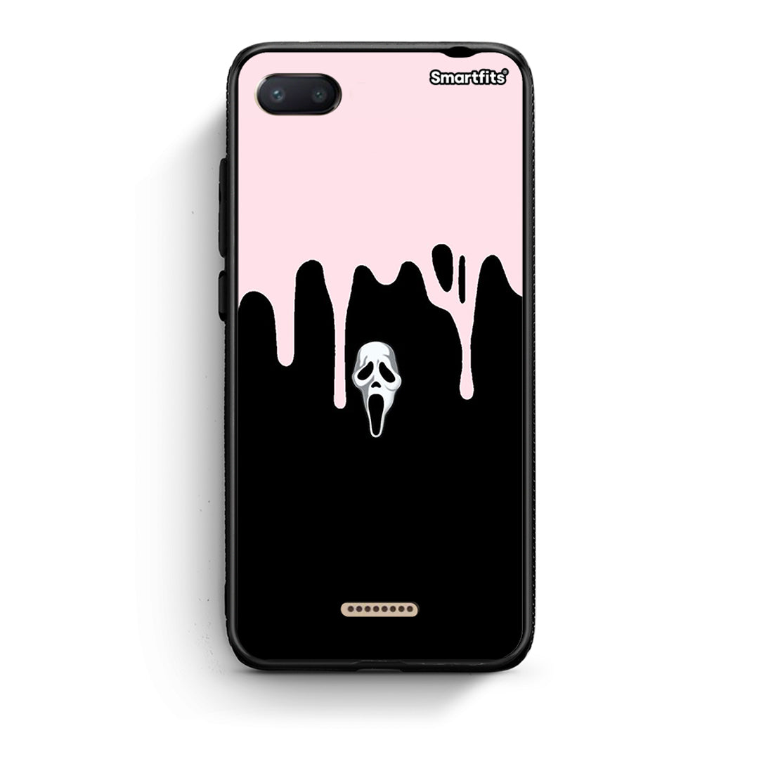 Xiaomi Redmi 6A Melting Halloween Mask Θήκη από τη Smartfits με σχέδιο στο πίσω μέρος και μαύρο περίβλημα | Smartphone case with colorful back and black bezels by Smartfits
