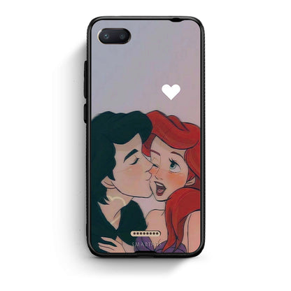 Xiaomi Redmi 6A Mermaid Love Θήκη Αγίου Βαλεντίνου από τη Smartfits με σχέδιο στο πίσω μέρος και μαύρο περίβλημα | Smartphone case with colorful back and black bezels by Smartfits