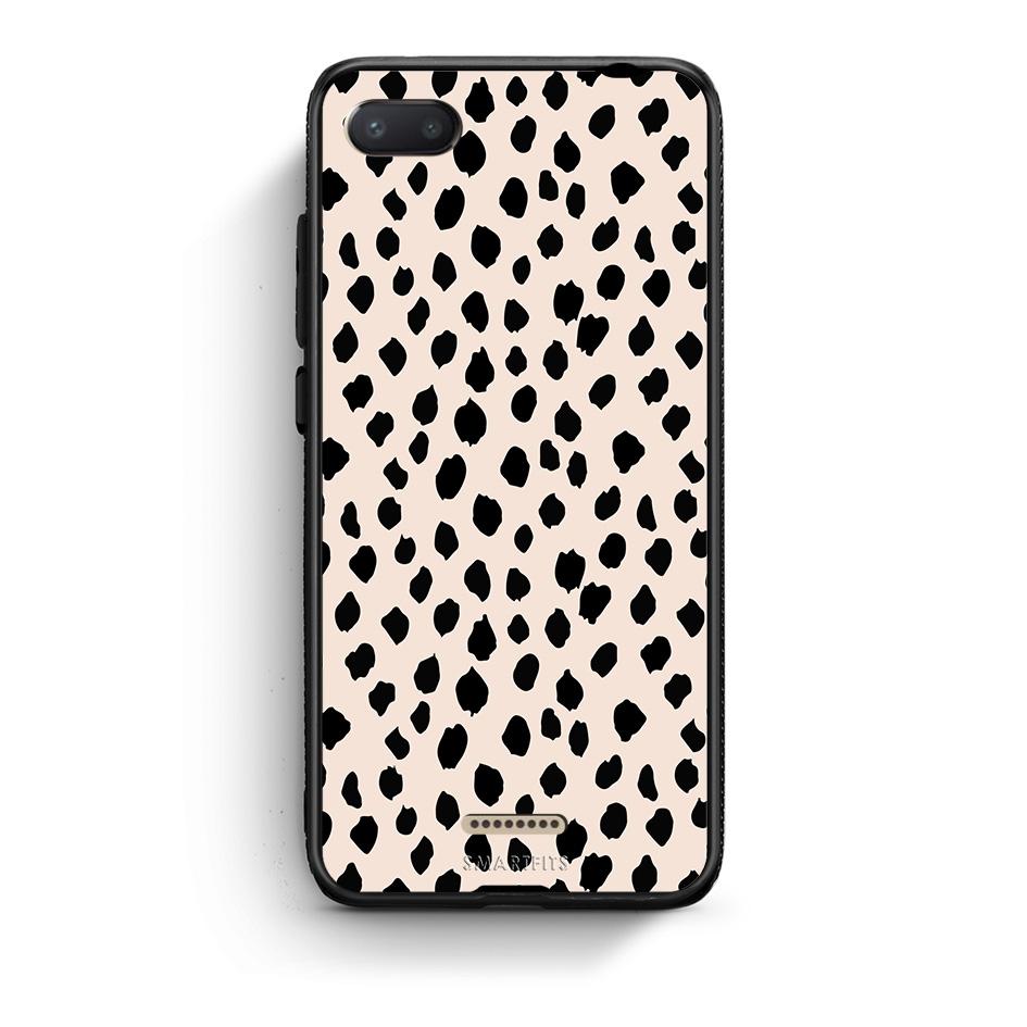 Xiaomi Redmi 6A New Polka Dots θήκη από τη Smartfits με σχέδιο στο πίσω μέρος και μαύρο περίβλημα | Smartphone case with colorful back and black bezels by Smartfits