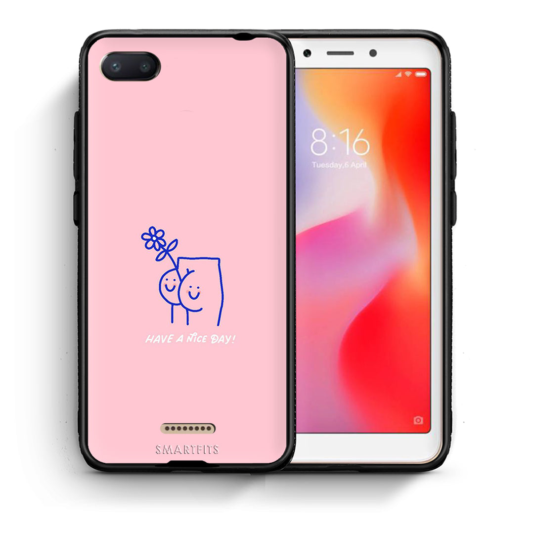Θήκη Xiaomi Redmi 6A Nice Day από τη Smartfits με σχέδιο στο πίσω μέρος και μαύρο περίβλημα | Xiaomi Redmi 6A Nice Day case with colorful back and black bezels
