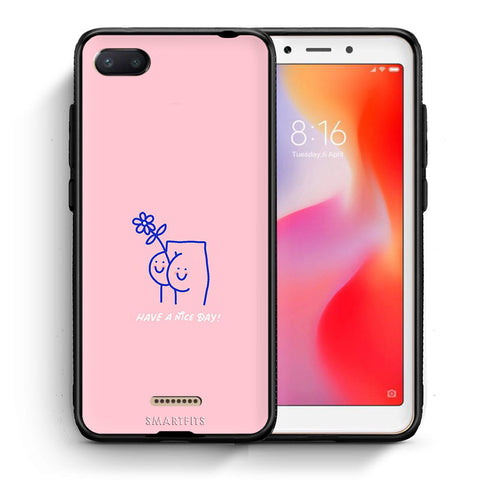 Θήκη Xiaomi Redmi 6A Nice Day από τη Smartfits με σχέδιο στο πίσω μέρος και μαύρο περίβλημα | Xiaomi Redmi 6A Nice Day case with colorful back and black bezels