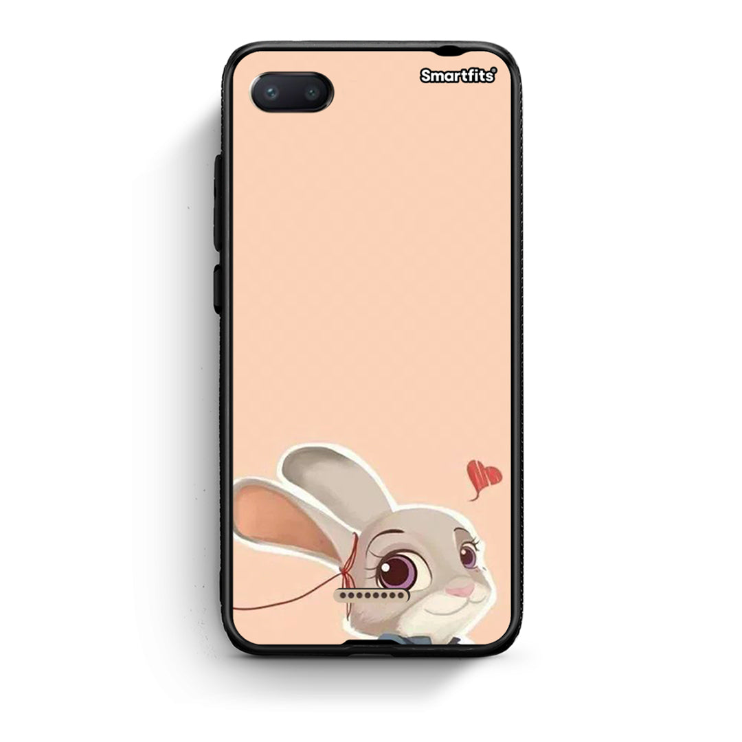 Xiaomi Redmi 6A Nick Wilde And Judy Hopps Love 2 θήκη από τη Smartfits με σχέδιο στο πίσω μέρος και μαύρο περίβλημα | Smartphone case with colorful back and black bezels by Smartfits